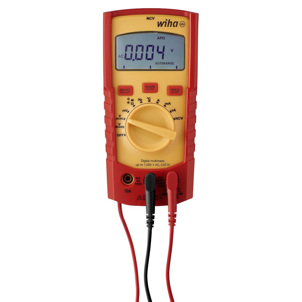 Wiha Digitales Multimeter bis 1.000 V AC, CAT IV mit 2x AAA-Batterien