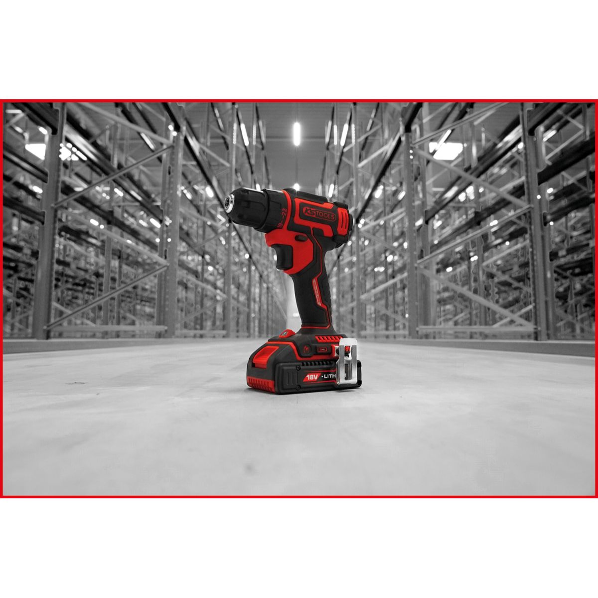 KS Tools eMONSTER Brushless-Akku-Bohr-Schrauber-Satz, 4-tlg