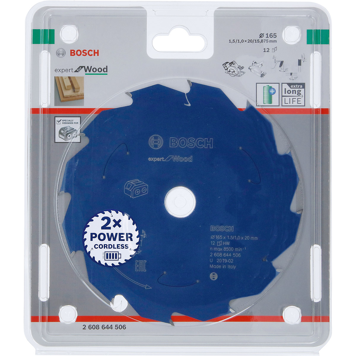 Bosch Akku-Kreissägeblatt Expert for Wood ø 165 mm