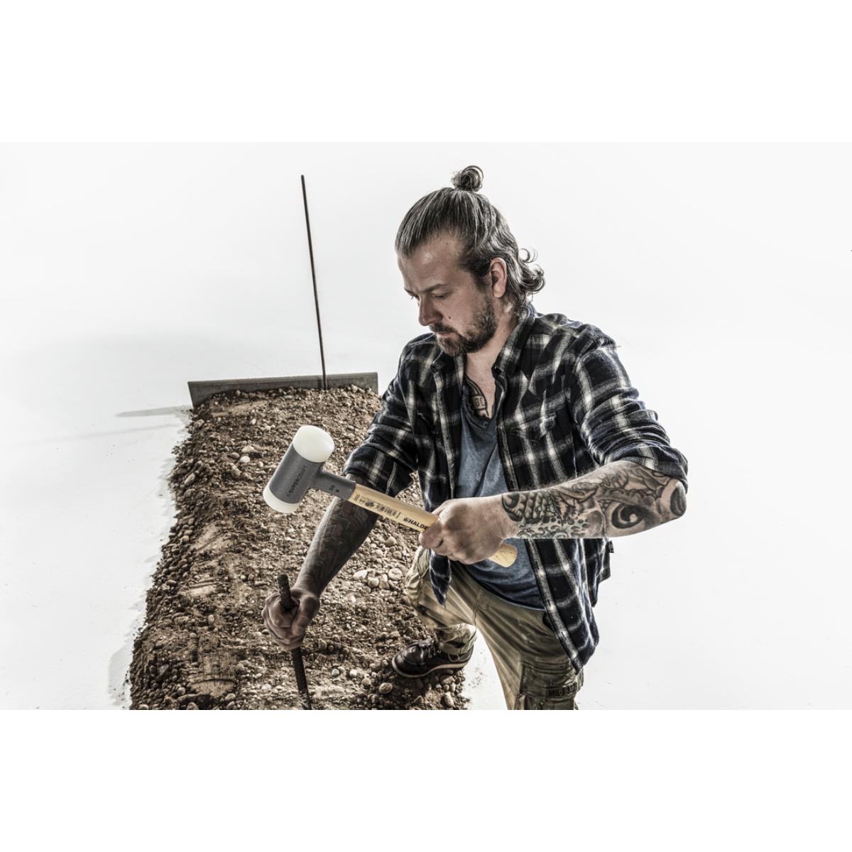 HALDER SUPERCRAFT - Schonhammer rückschlagfrei mit Hickorystiel, Nylon
