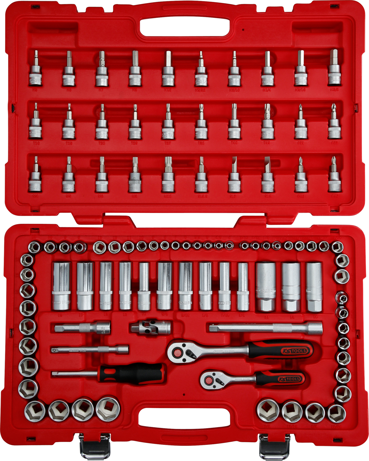 KS Tools 1/4"+3/8" Steckschlüssel-Satz, 100-tlg