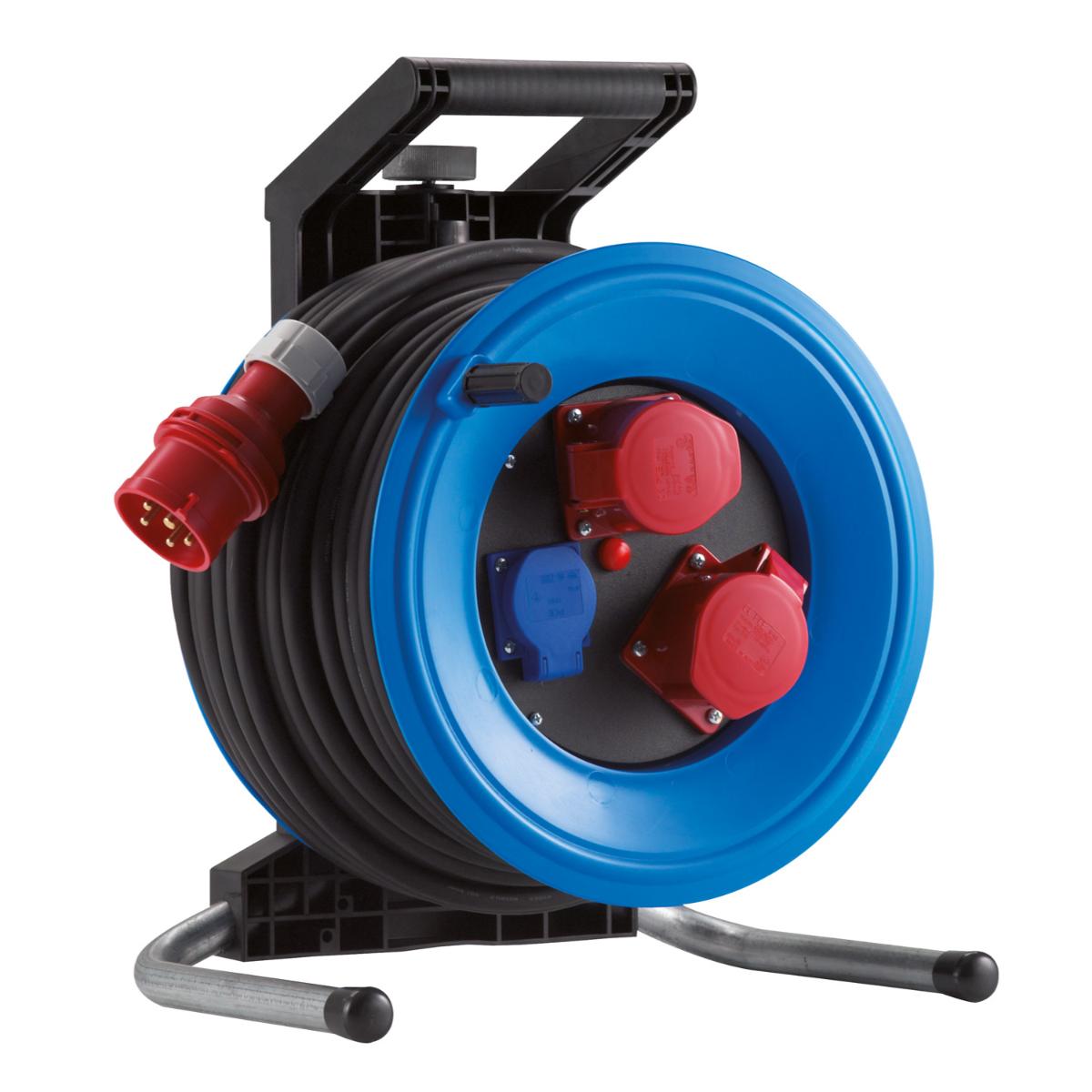 HEDI Kunststoff-Drehstromkabeltrommel Professional Plus Ø 320 mm, 16A-Ausführung, schwarz