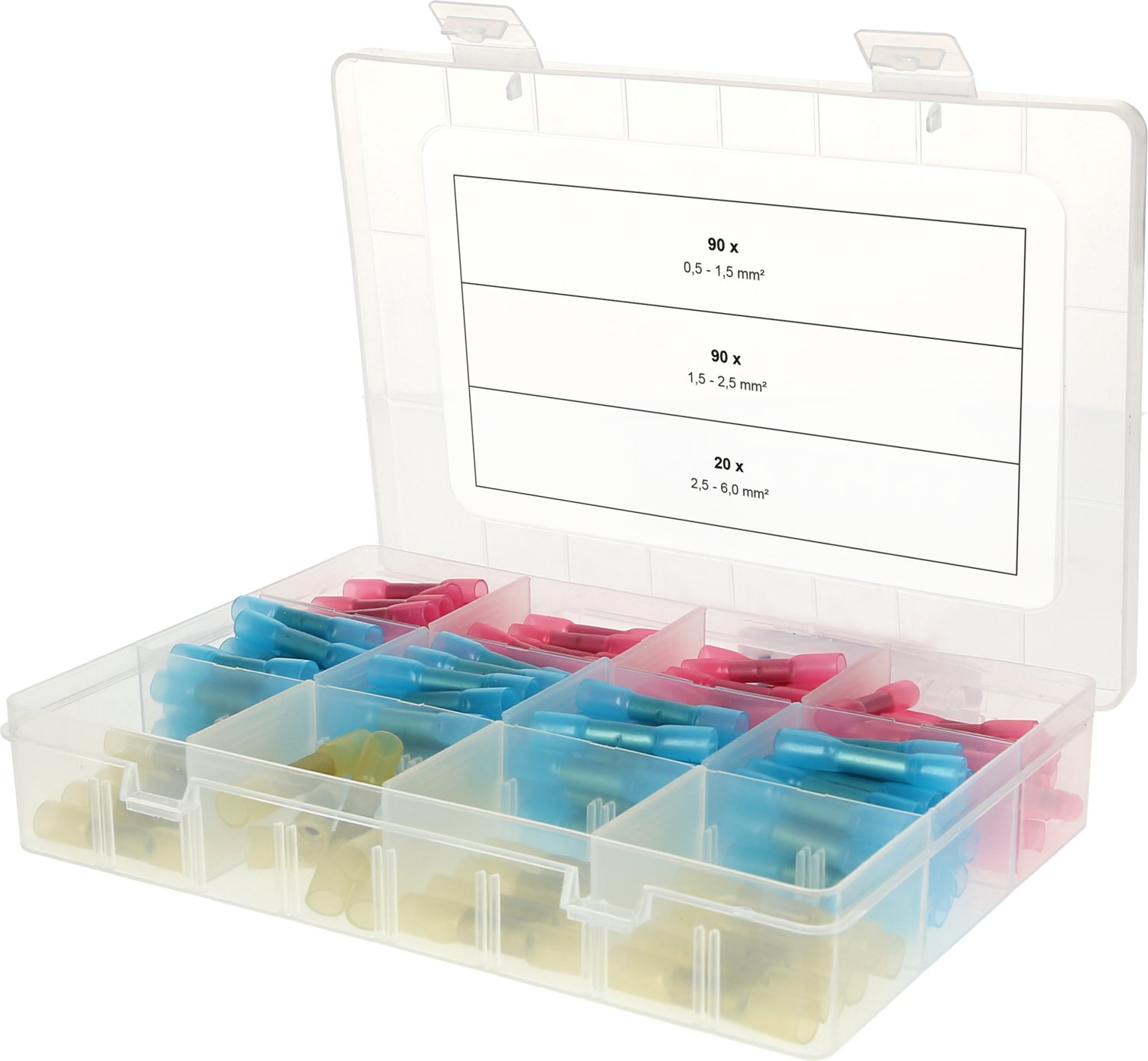 KS Tools Sortiment Schrumpfstoßverbinder, 0,5 mm² - 6,0 mm², 200-tlg