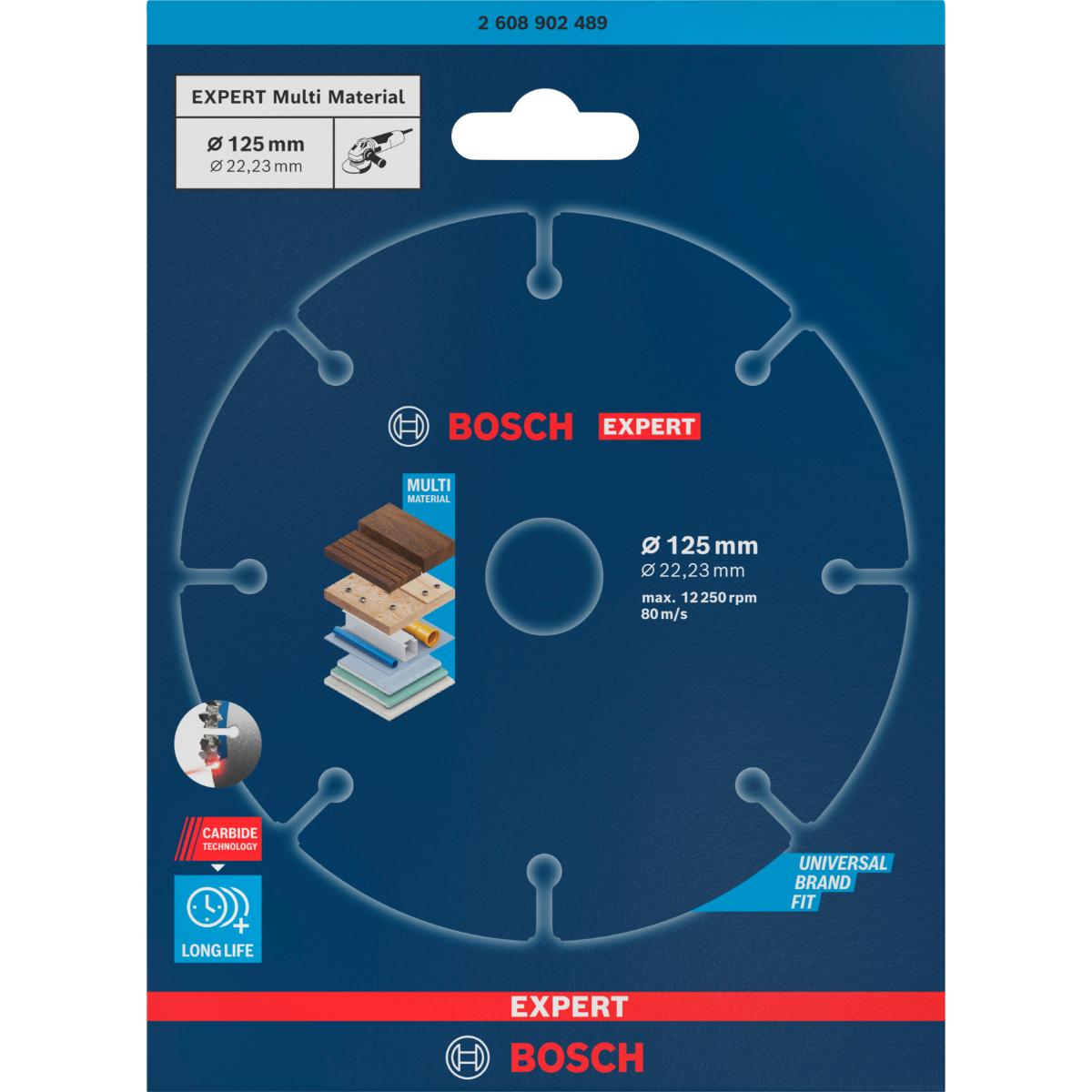Bosch EXPERT Carbide Multi Wheel Trennscheibe, 125 mm, 22,23 mm
