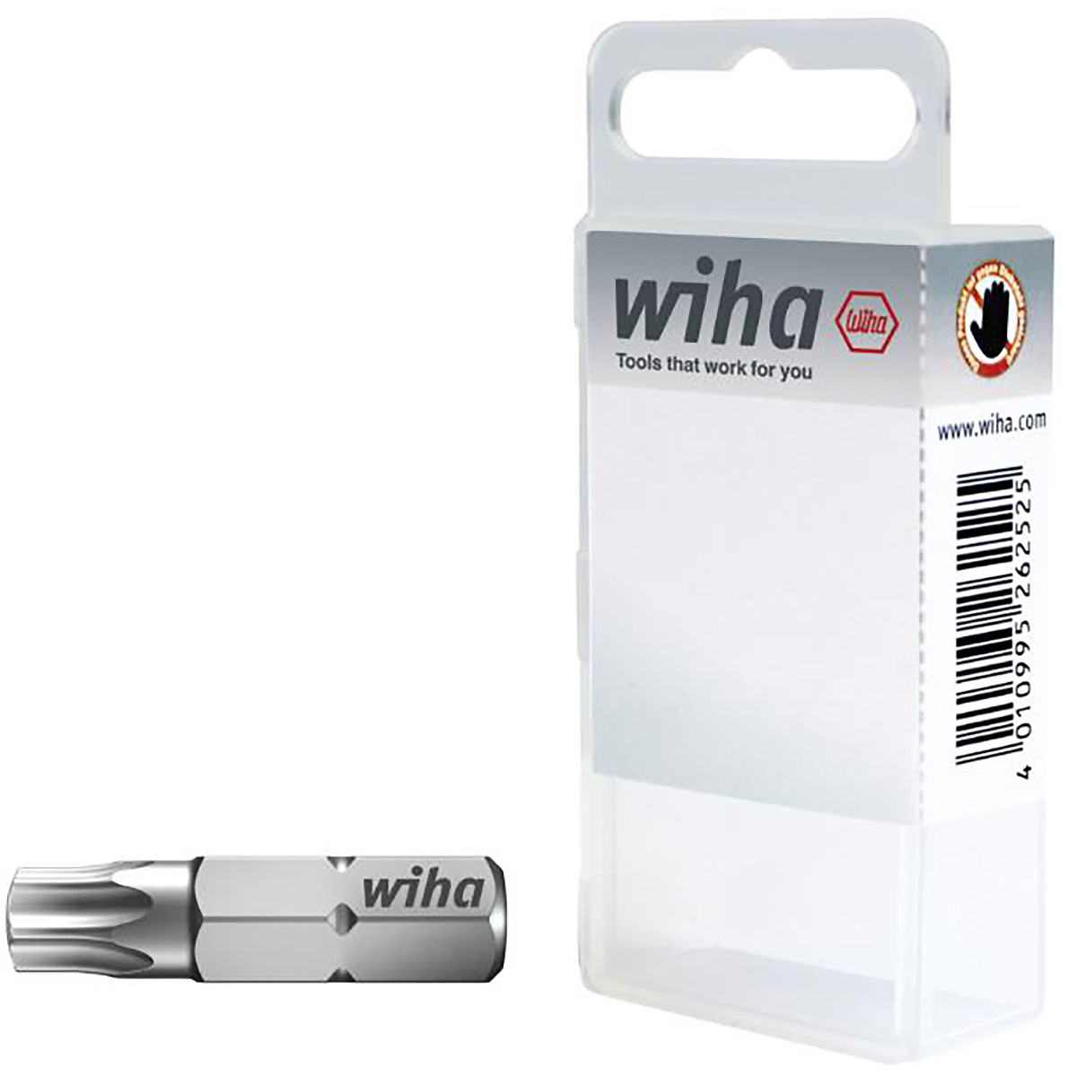 Wiha Bit Set Standard 25 mm TORX (T20) 10-teilges Set 1/4 zoll in Box - 10 Stück