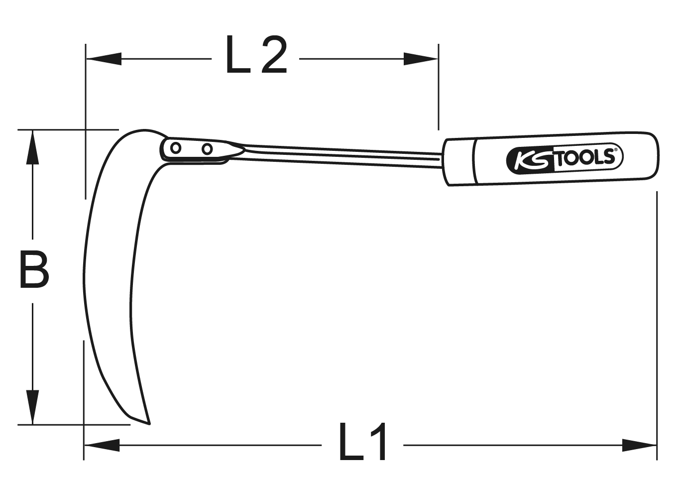 KS Tools BRONZEplus Sichel 250 mm