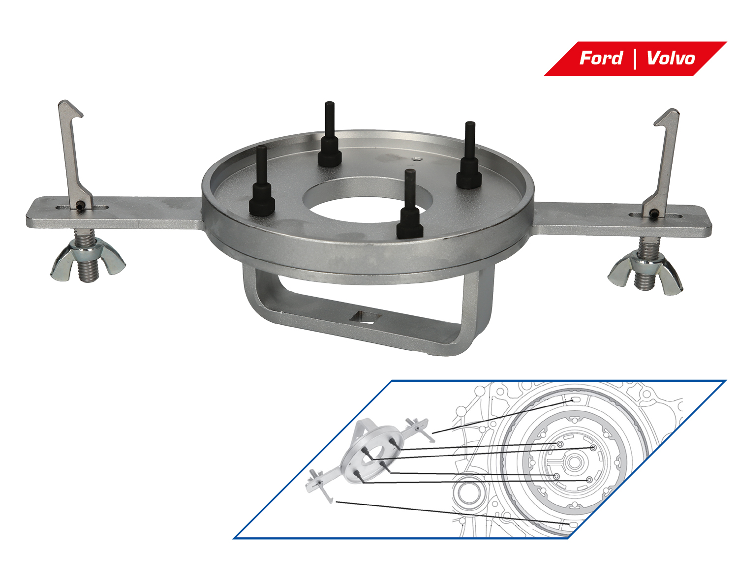 Brilliant Tools Doppelkupplungs-Werkzeug für Volvo, Ford, Chrysler und Dodge - BT641240