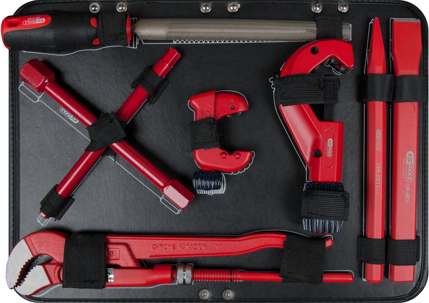 KS Tools 1/4"+1/2" Sanitär-Werkzeugkoffer, 95-tlg