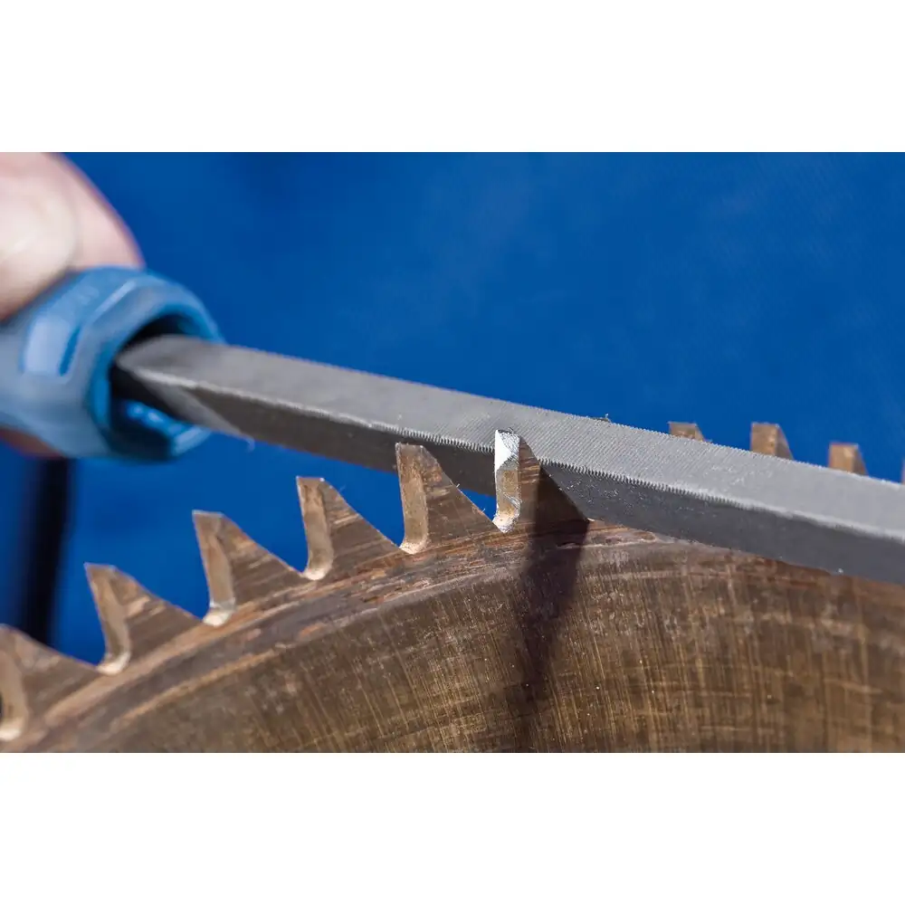 PFERD TOOLS Sägefeile mit Heft Dreikant schmal Hieb 2 universell zum Schärfen