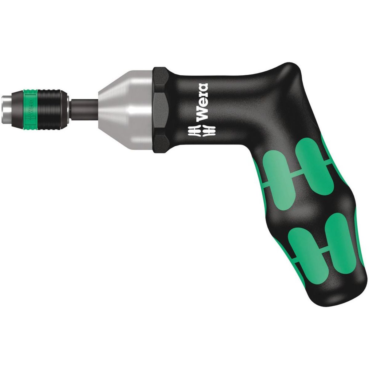 Wera Serie 7400 Kraftform Drehmomentschraubendreher + Rapidaptor Schnellwechselfutter, Pistolengriff