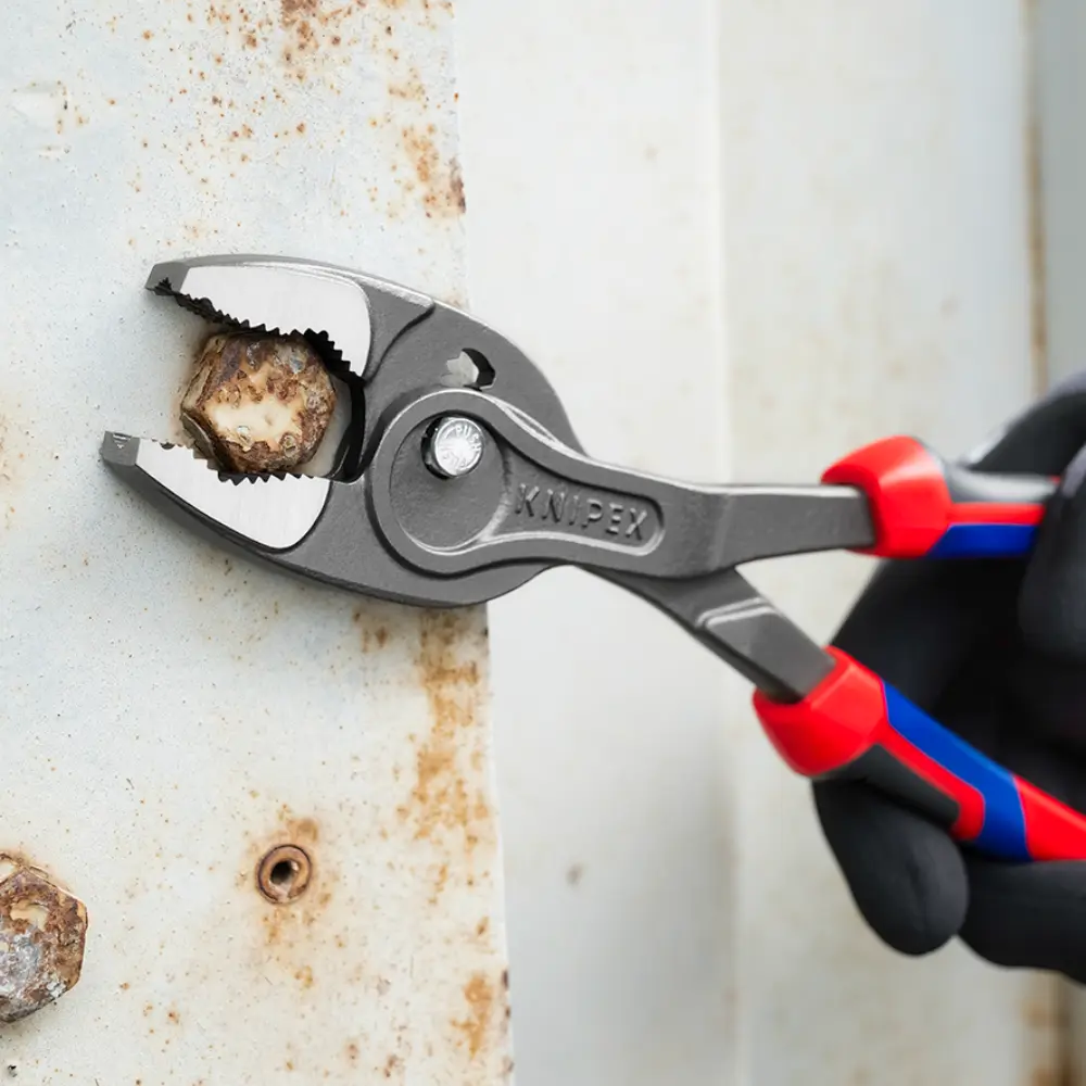 KNIPEX TwinGrip Front- und Seitengreifzange mit Comfort-Griffen grau atramentiert 250 mm