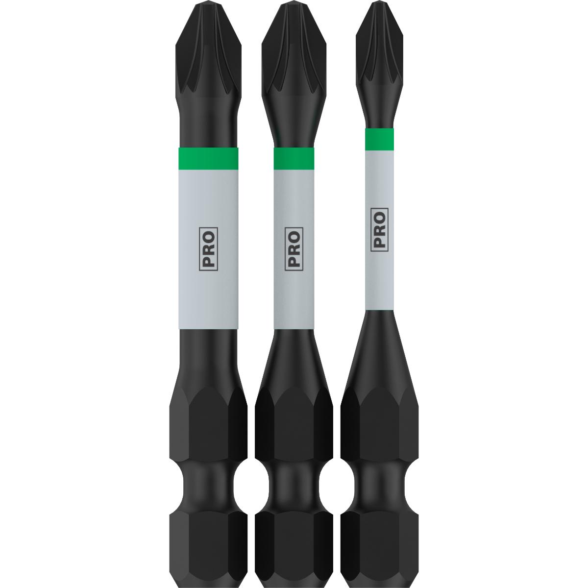 Bosch PRO Pozidriv Impact Bit,PZ1,PZ2,PZ3,55 mm - 3 teiliges Set
