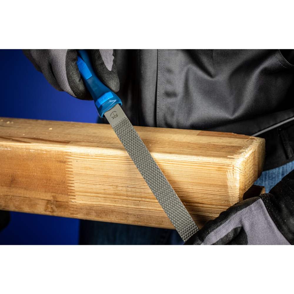 PFERD TOOLS Feilraspel mit Heft Flachstumpf 200mm Kreuzhieb 1/Raspelhieb 1 für universellen Einsatz