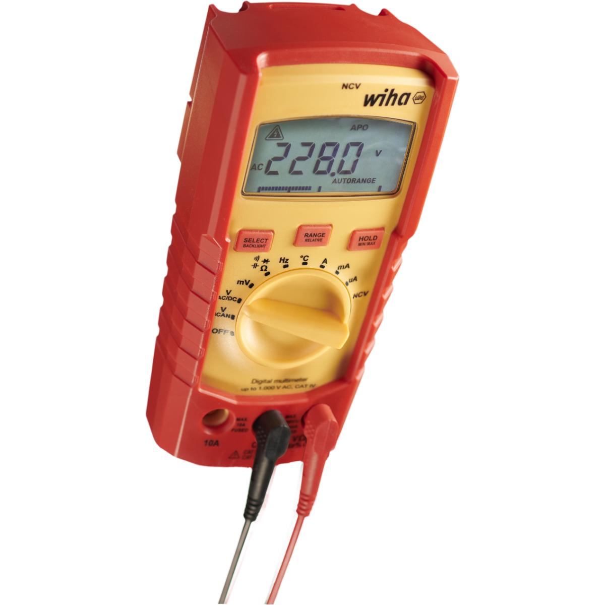 Wiha Digitales Multimeter bis 1.000 V AC, CAT IV mit 2x AAA-Batterien