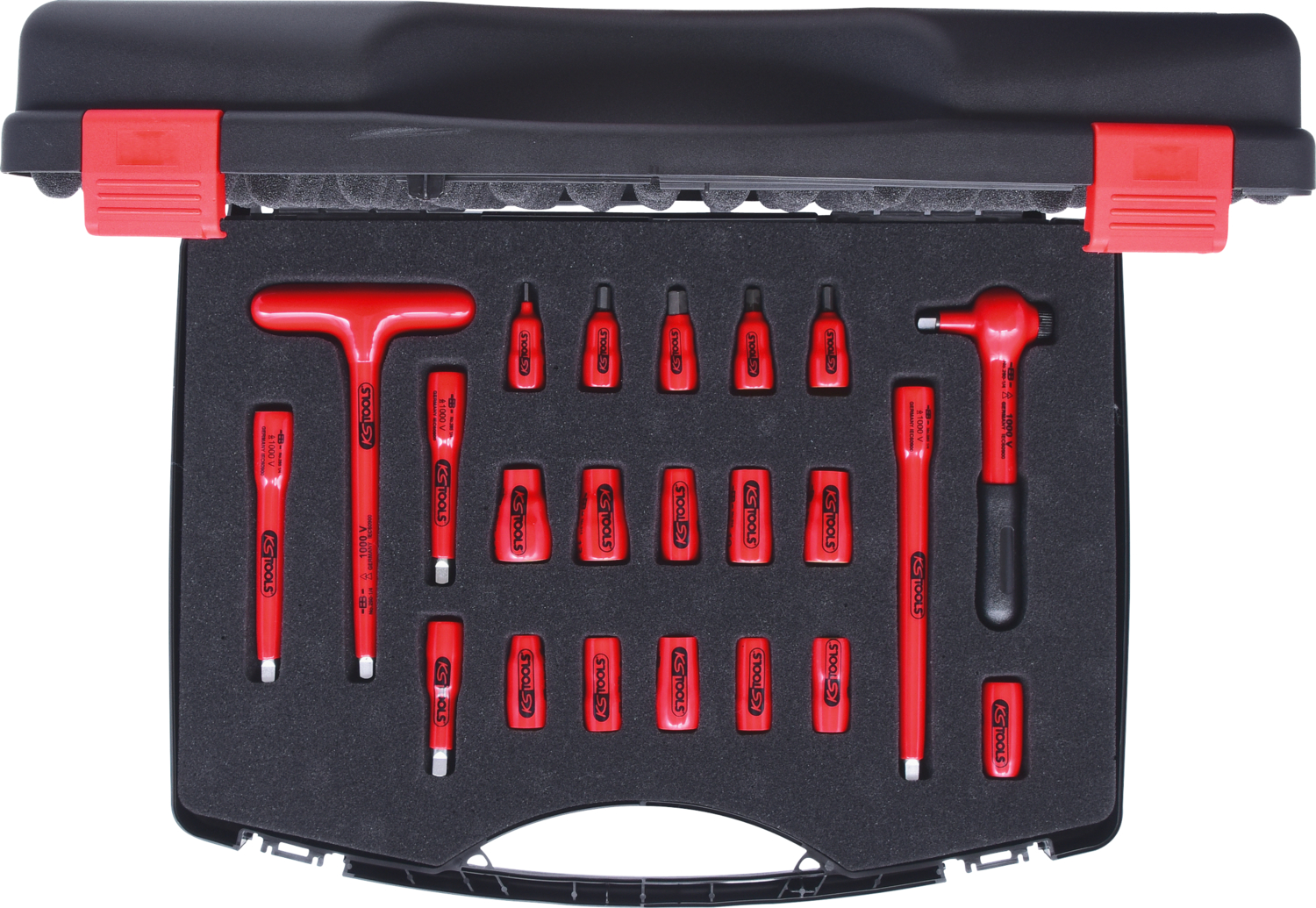 KS Tools 1/4" Steckschlüssel-Satz mit isolierten Werkzeugen, 22-tlg