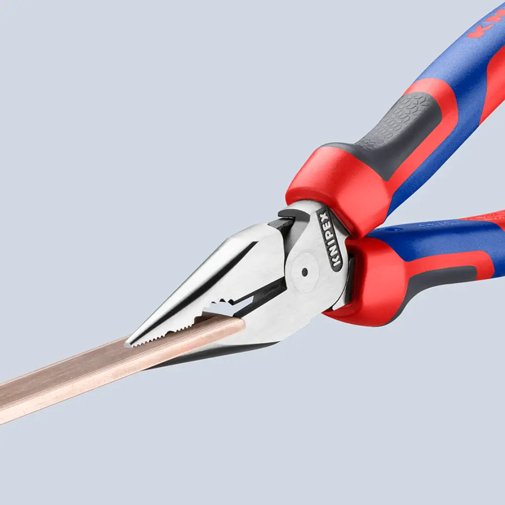 KNIPEX Spitz-Kombizange mit Comfort-Griffen schwarz atramentiert 185 mm