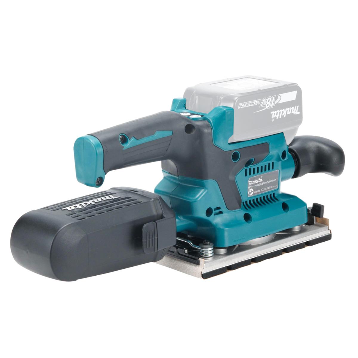 Makita Akku-Schwingschleifer 18V - 93x185 mm - 0-12.000 U/min - DBO382Z