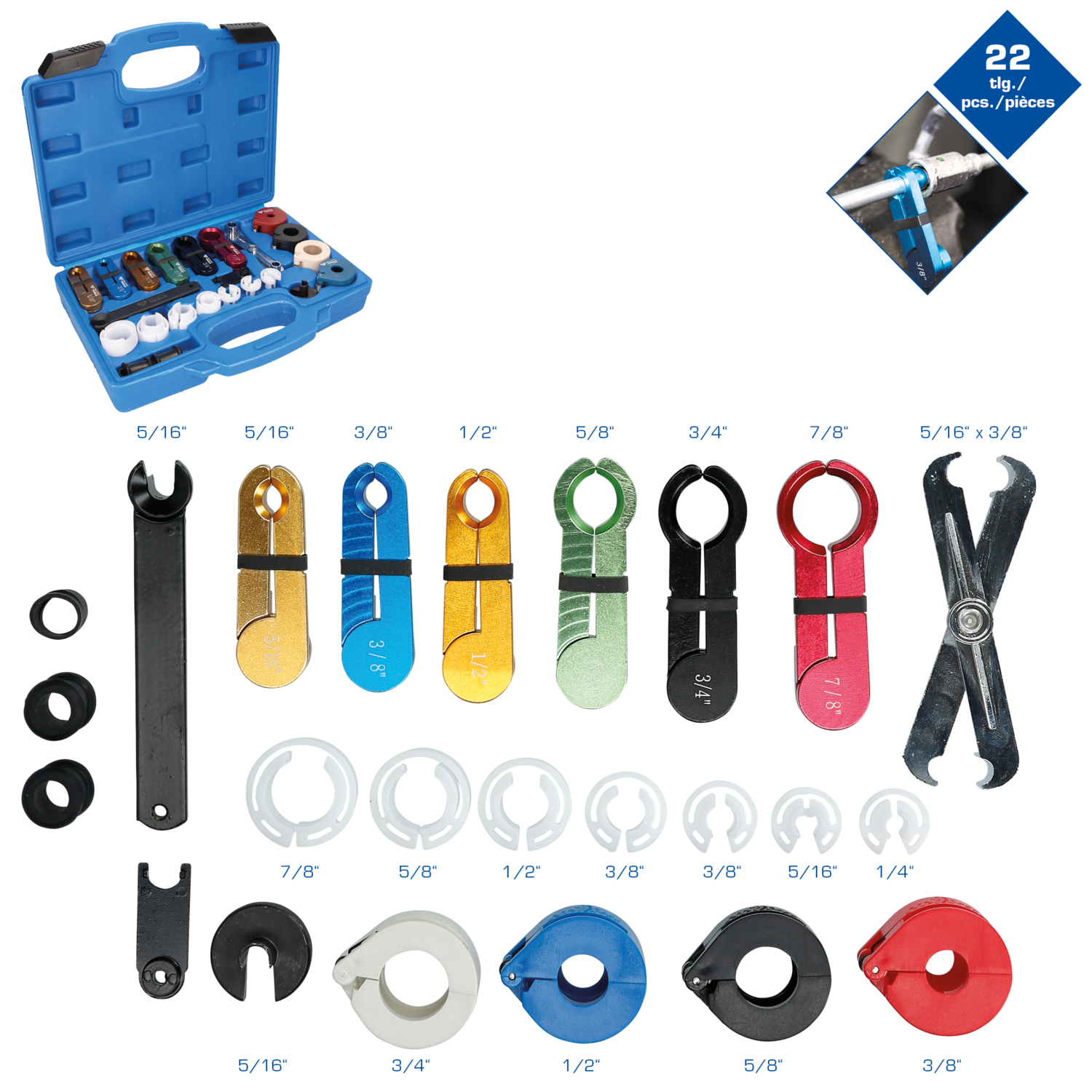 Brilliant Tools Leitungs-Entriegelungs-Werkzeug-Satz, 22-tlg - BT531050