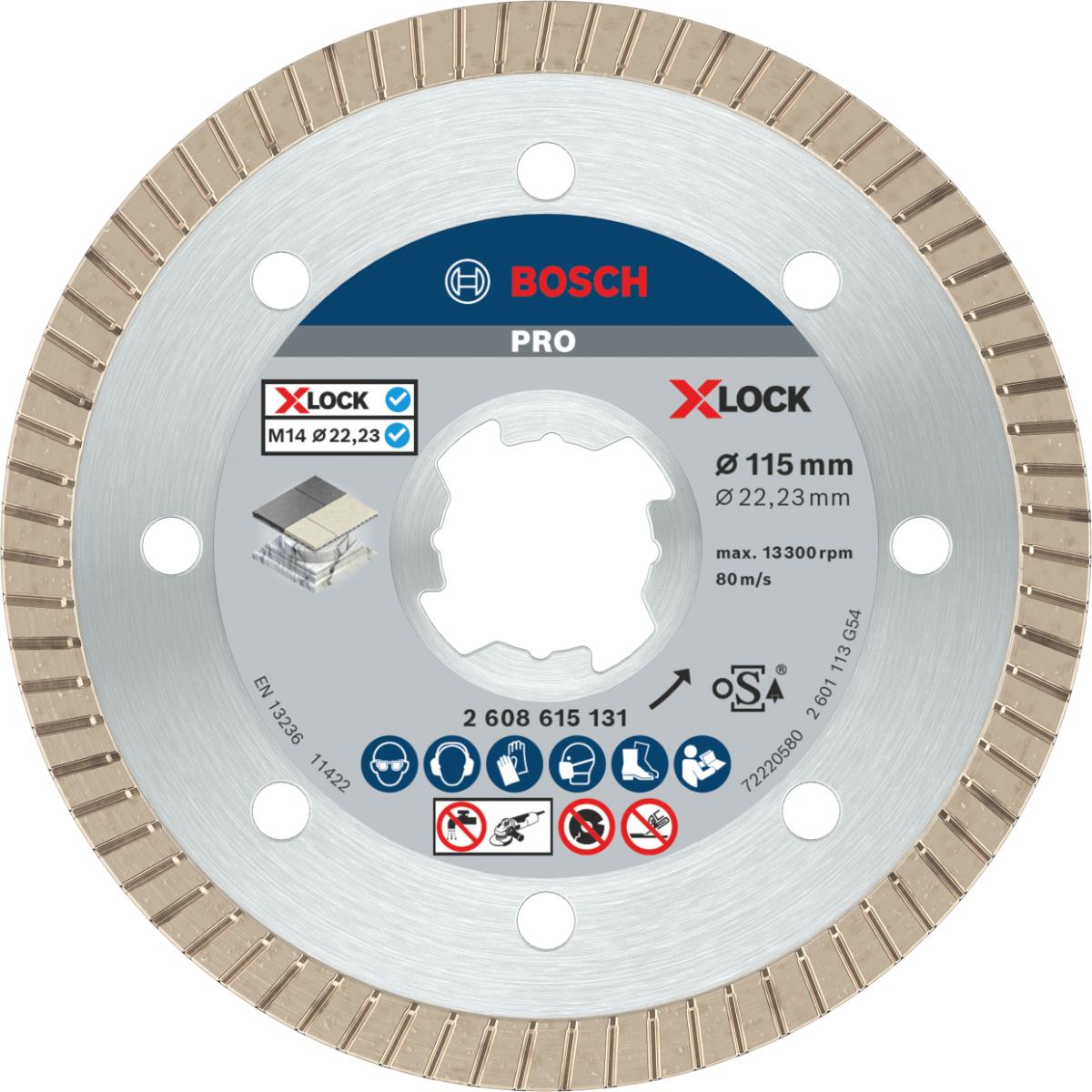 Bosch PRO Diamanttrennscheibe X-LOCK Best for Ceramic Extra Clean Turbo