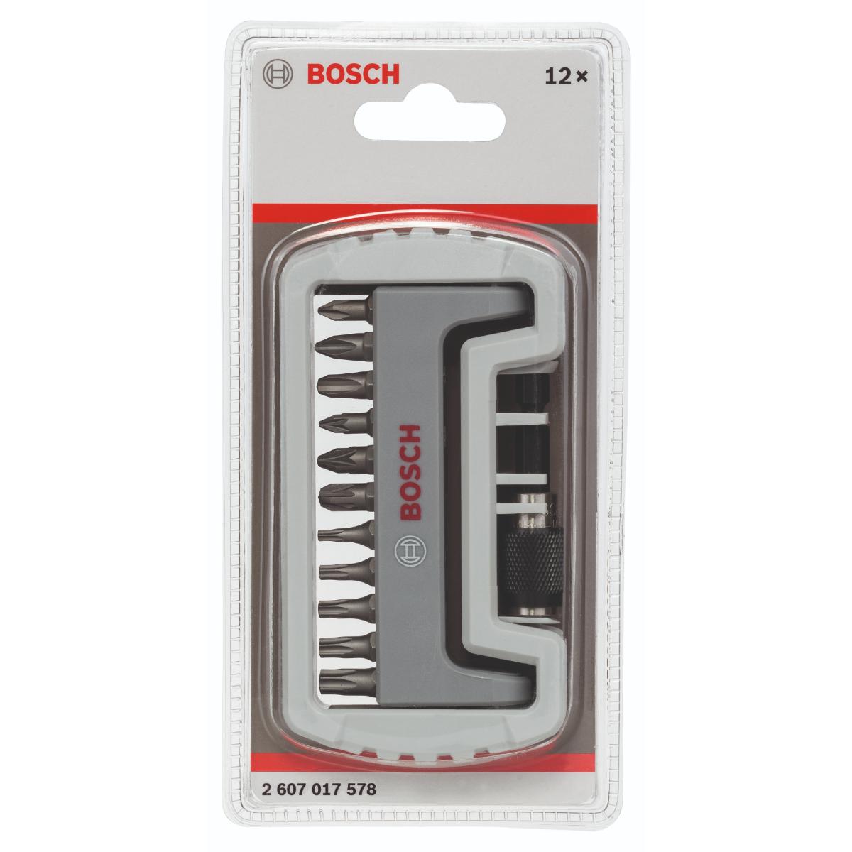 Bosch Extra Hard Kompaktes Schrauberbit mit Bithalter, 11‑teiliges Set