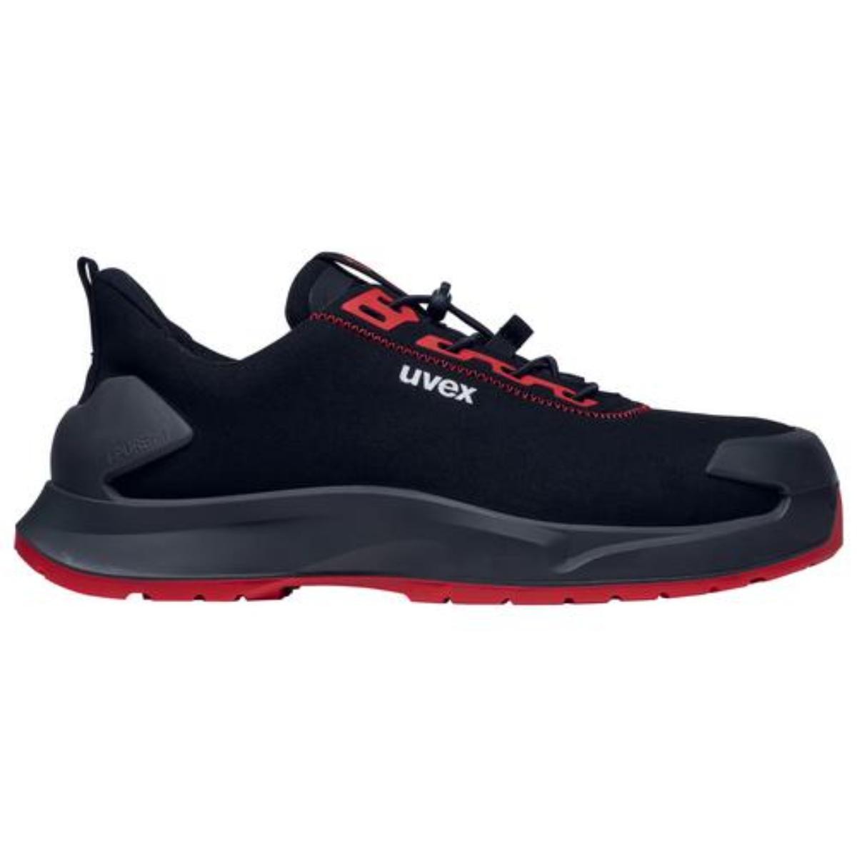 uvex 1 x-craft Sicherheitsschuh Halbschuhe S3L, schwarz/rot