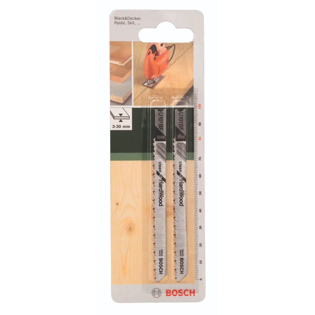 Bosch Stichsägeblatt BIM, U 101 BF Clean for Hard Wood