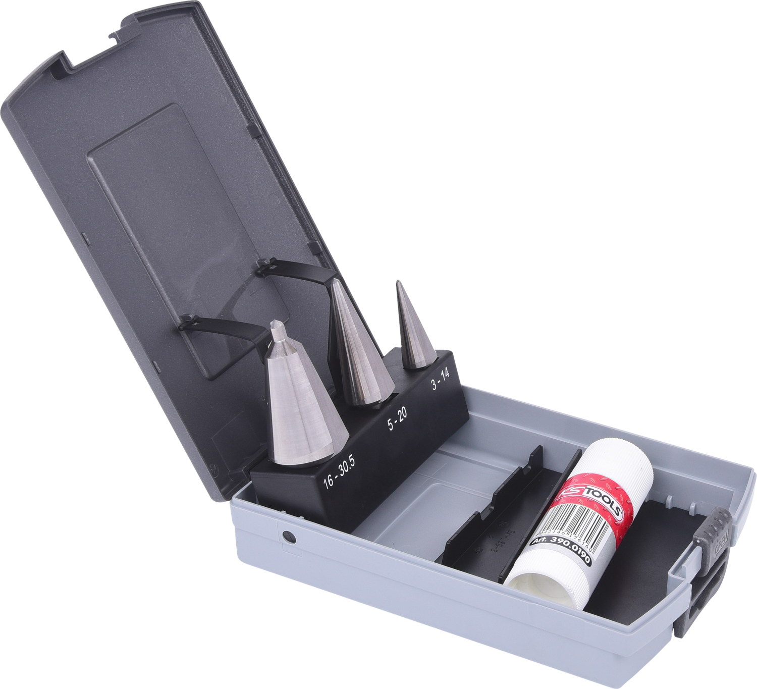 KS Tools HSS Co Blechschälbohrer-Satz, Kunststoffkassette 4-tlg