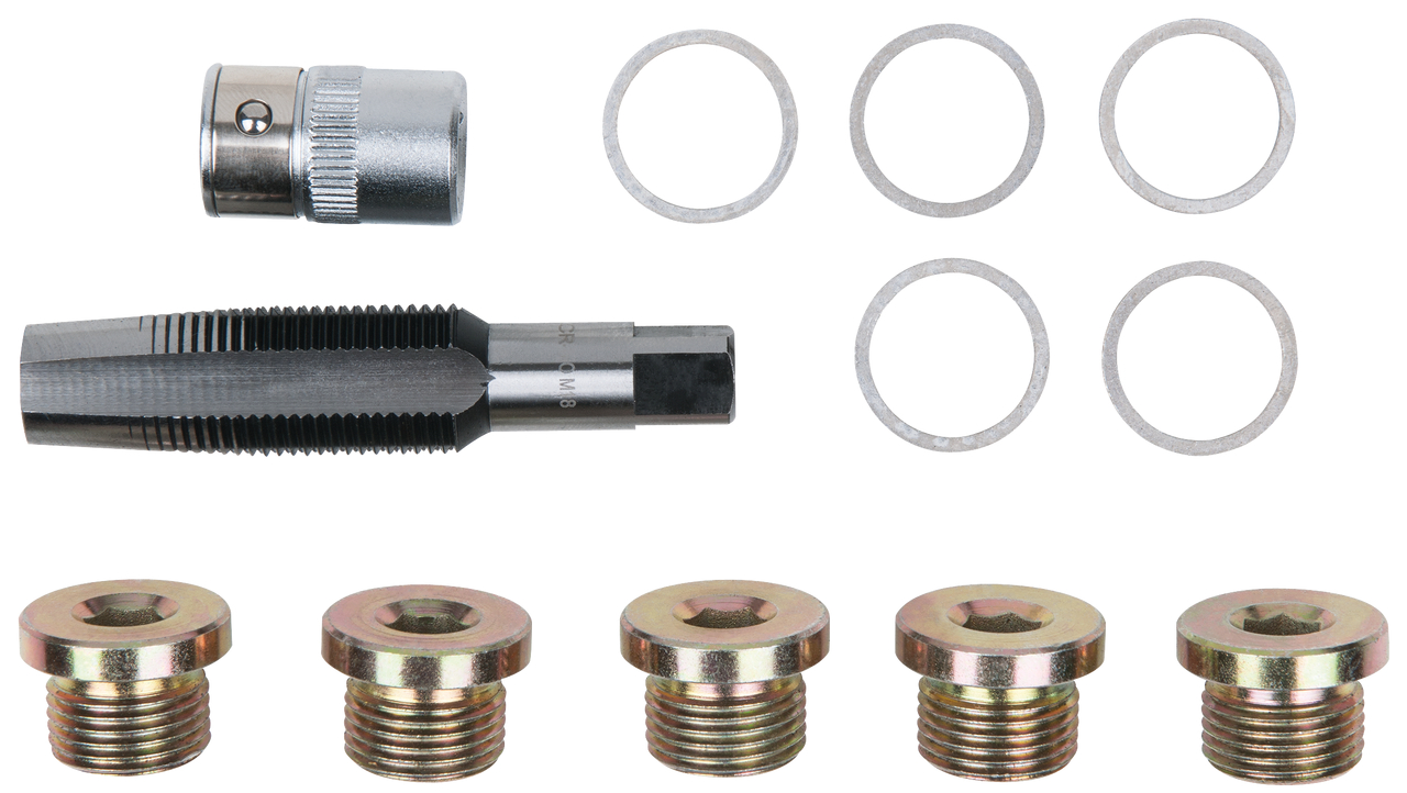 KS Tools Ölablassschrauben-Gewindereparatur-Satz, 12-tlg M18 x 1,5