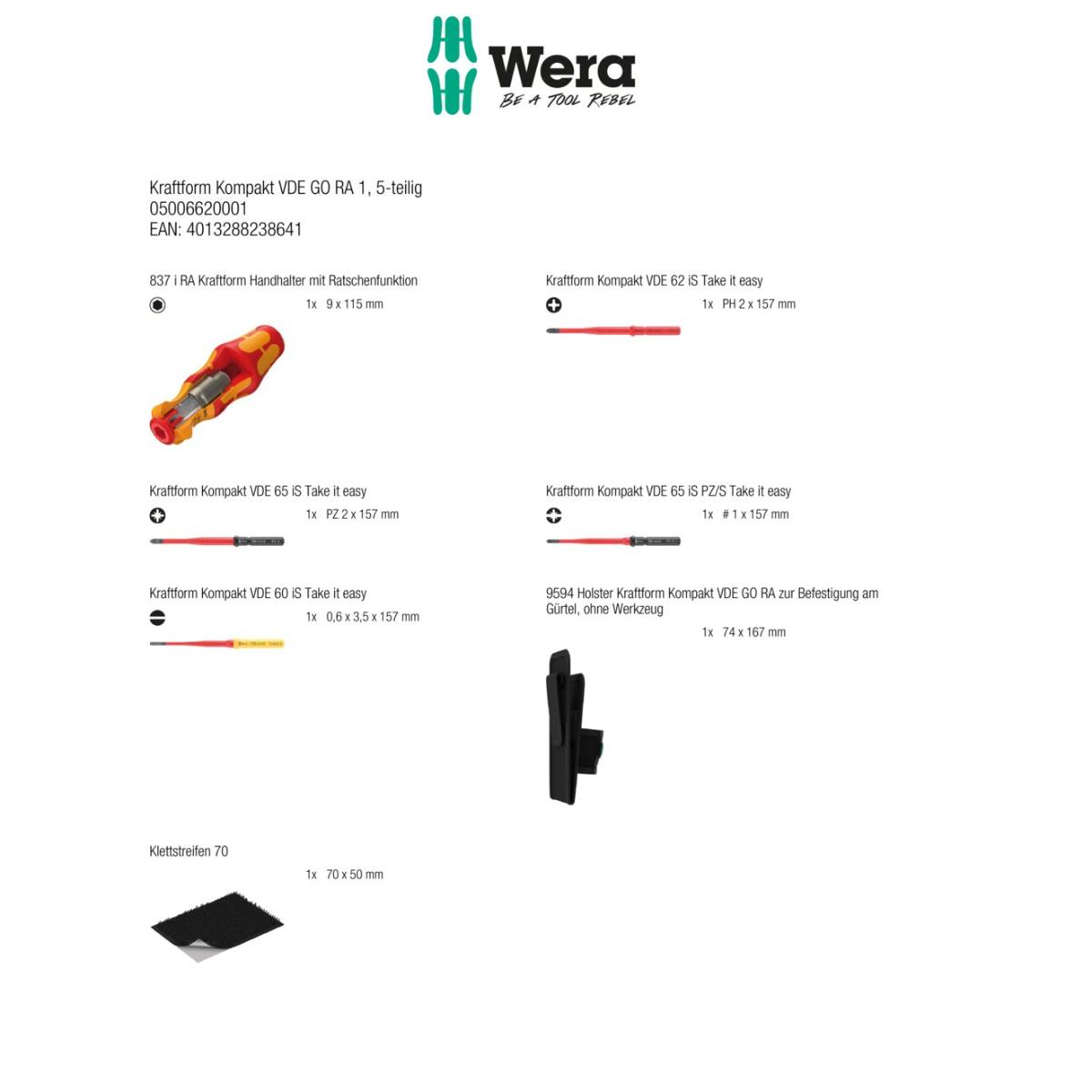 Wera Kraftform Kompakt VDE GO RA 1