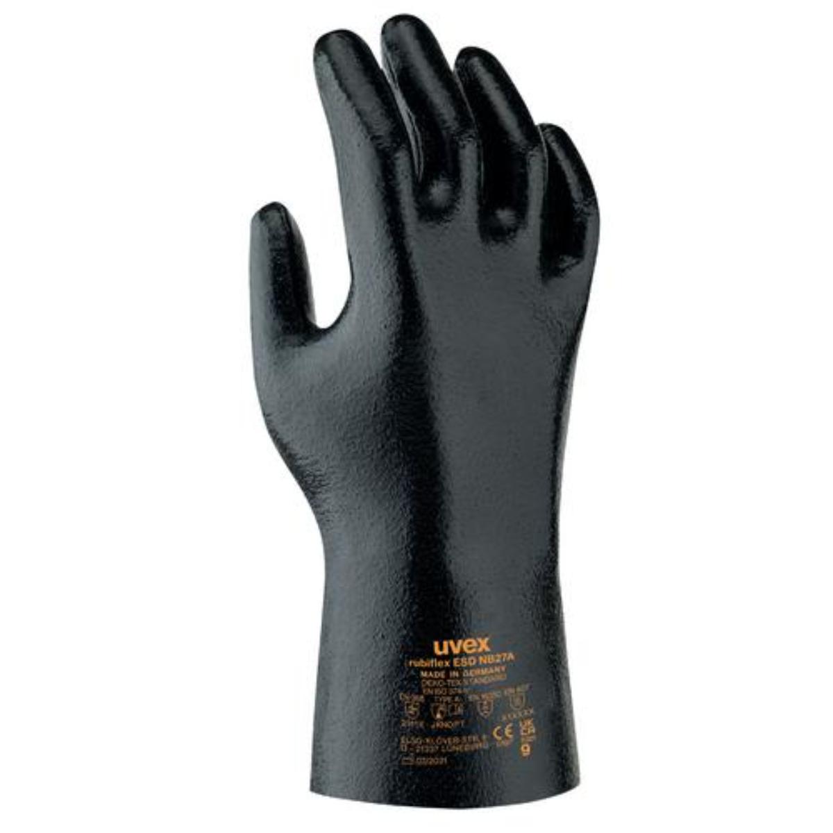 uvex rubiflex S ESD NB27A Chemikalienschutzhandschuh