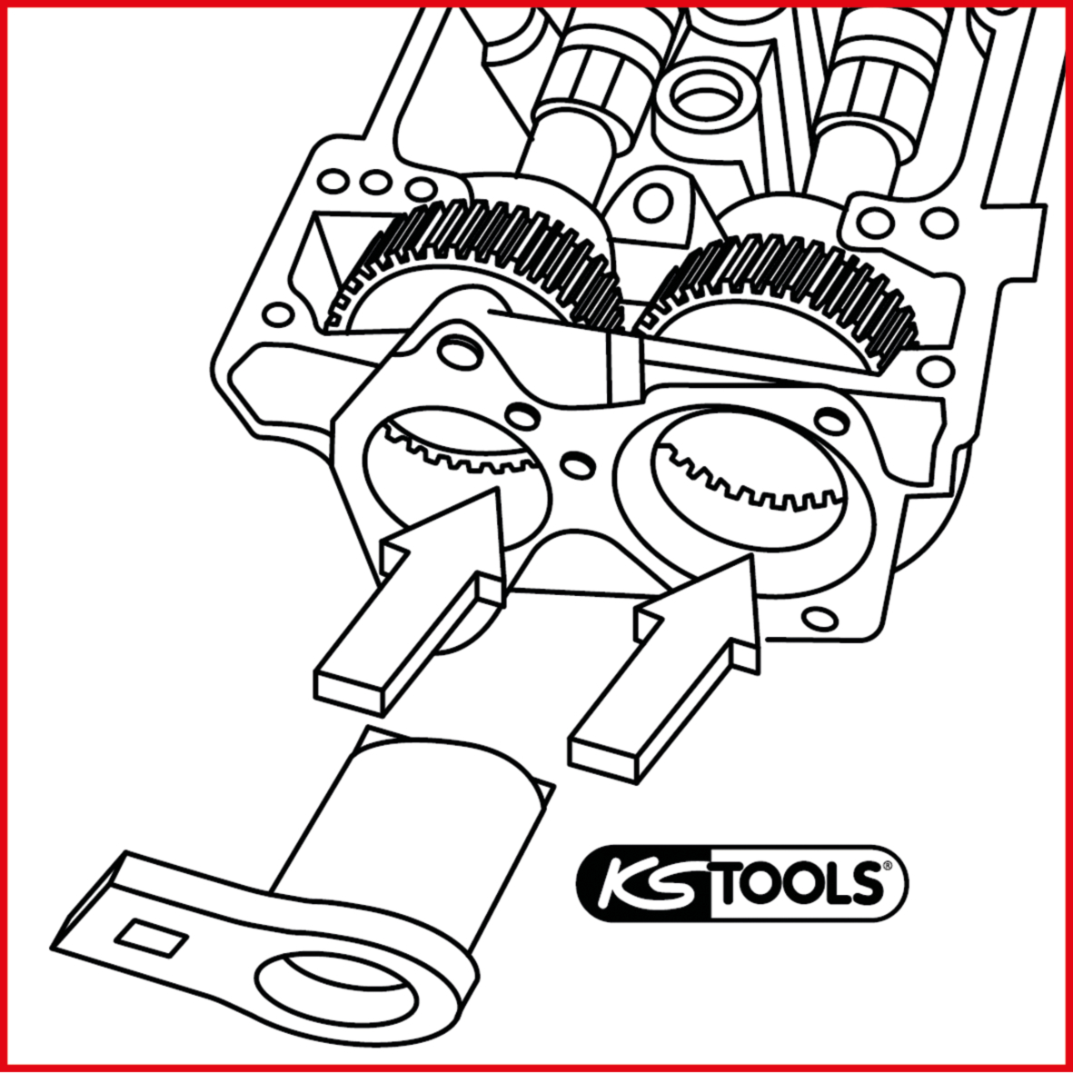 KS Tools 1/2" Nockenwellen-Arretier-Werkzeug für PSA