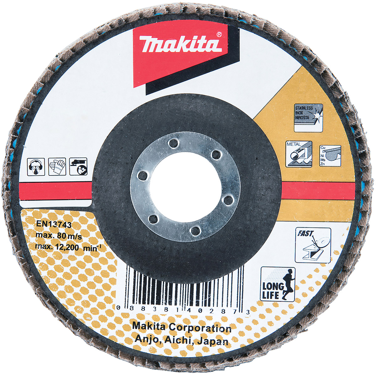 Makita Fächerschleifscheibe 180mm A80 - D-27159