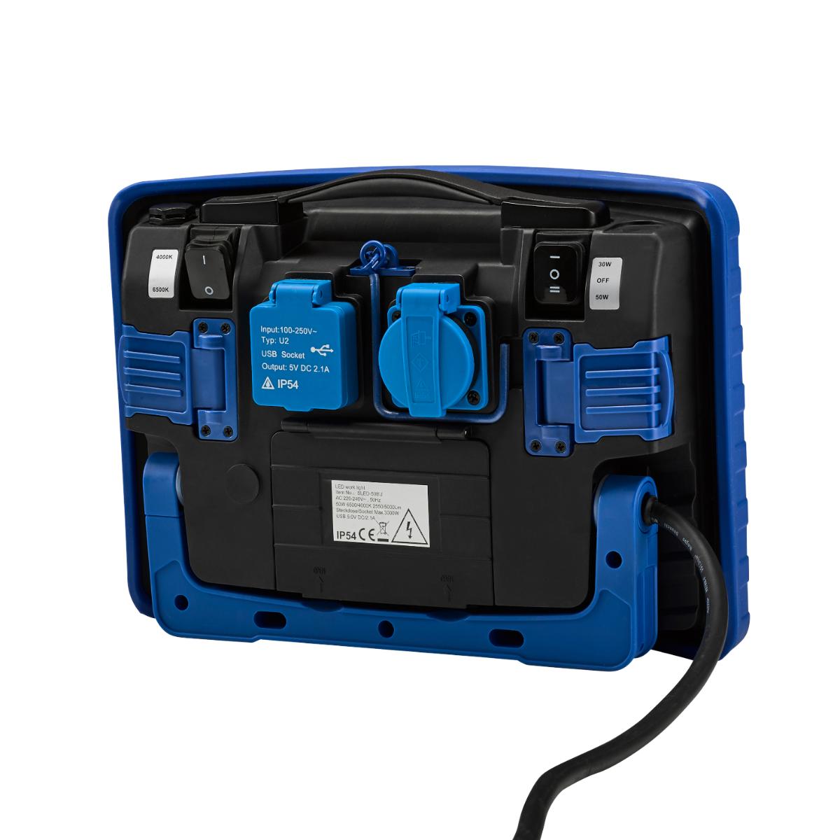 HEDI Arbeitsleuchte LED-Switch, 50 Watt / 5.000 Lumen mit USB