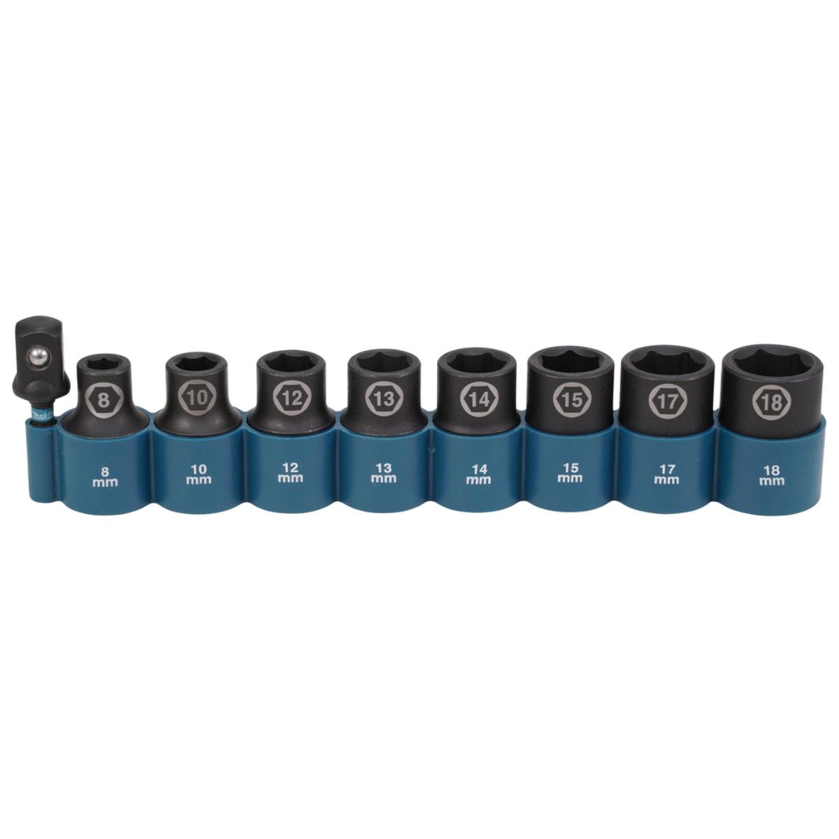 Makita IMPACT BLACK Schlagnuss-Set 9-tlg. - 1/2 Zoll - Impact Black - E-16645