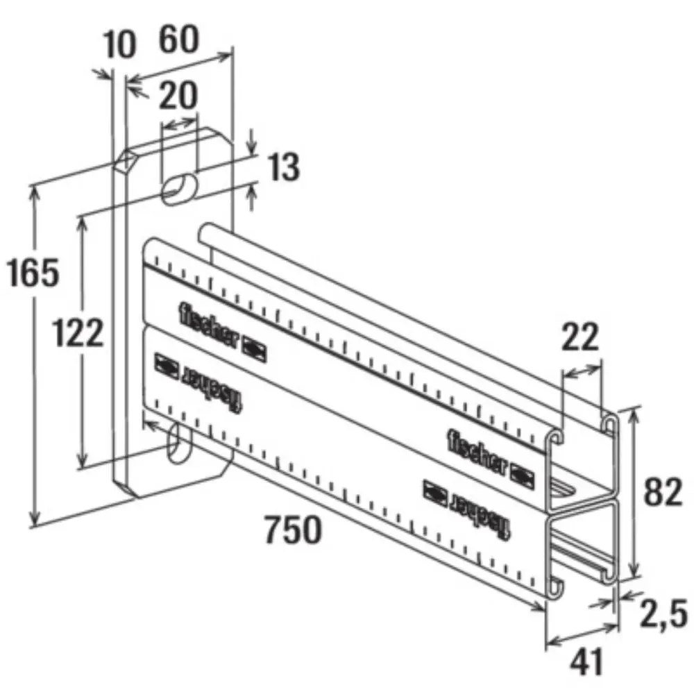 Fischer Auslegerkonsole FCA 41D - 750