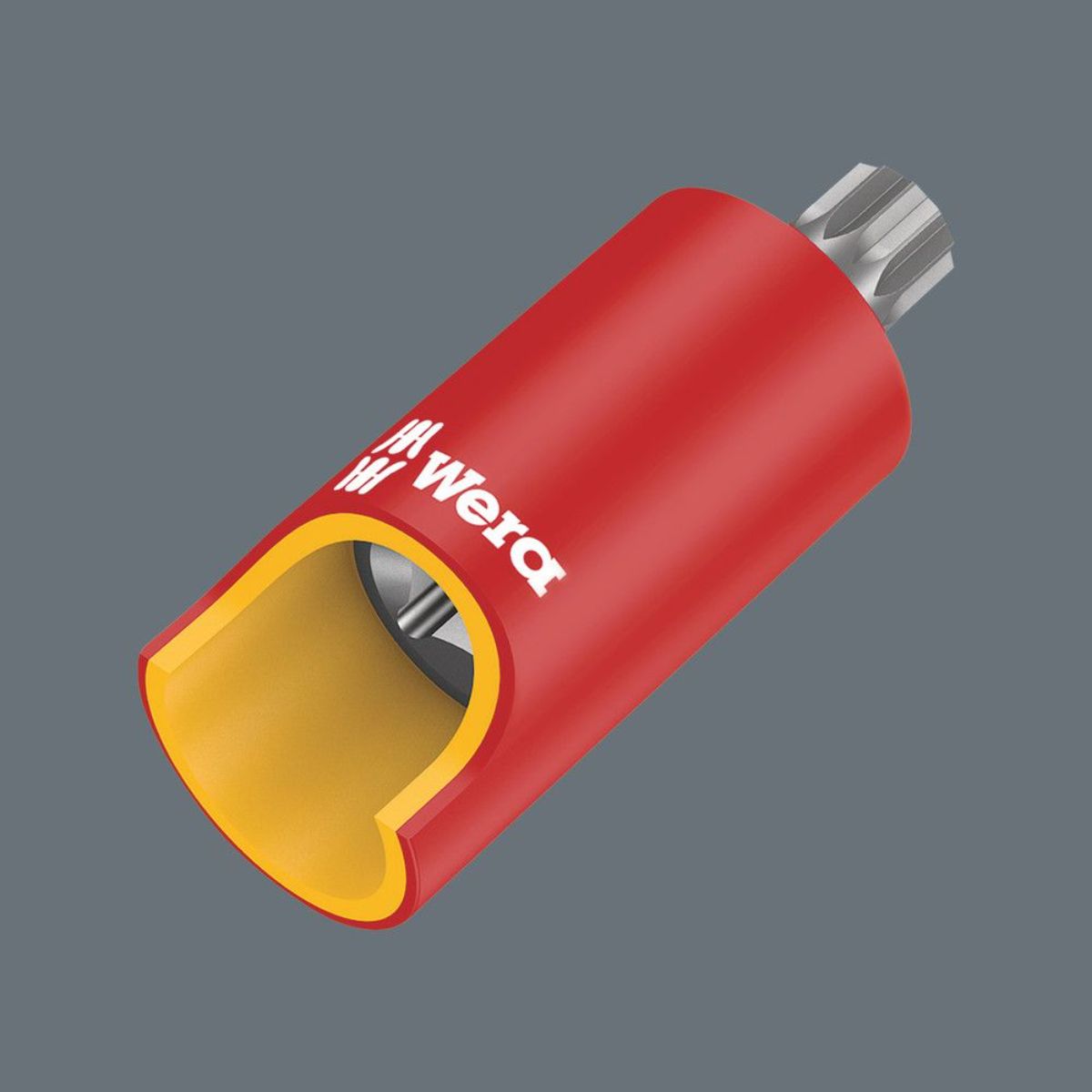 Wera 8760 B VDE XZN Zyklop Bitnuss, isoliert, mit 3/8"-Antrieb, für Innenvielzahn-Schrauben