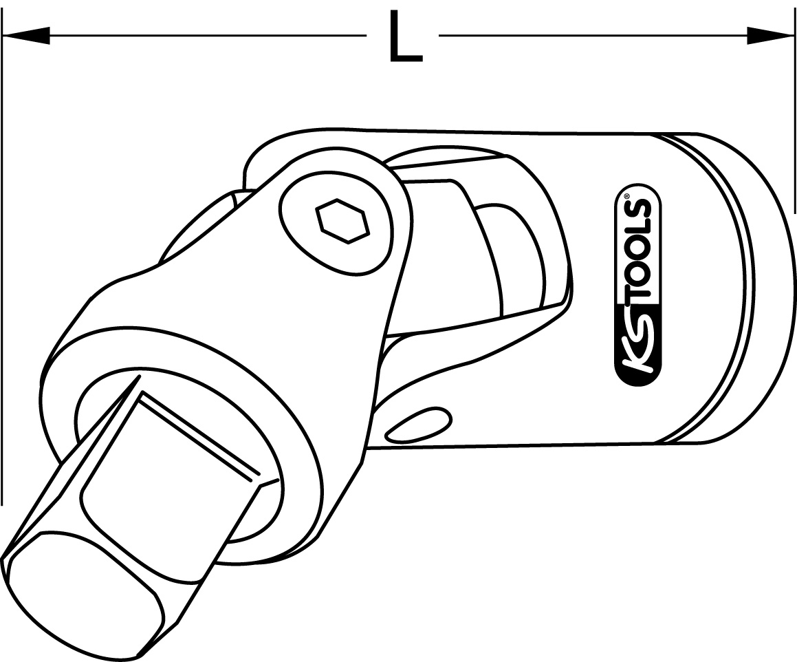 KS Tools 1/2" CHROMEplus Kardangelenk