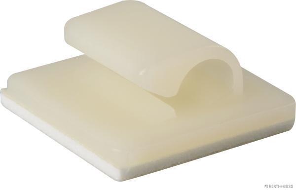 HERTH&BUSS Befestigungssockel, Kabelstrang, mit Klebefolie, 16 x 16 mm, für Kabel-Ø 4 mm