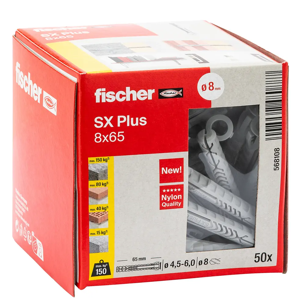 Fischer Spreizdübel SX Plus 8x65