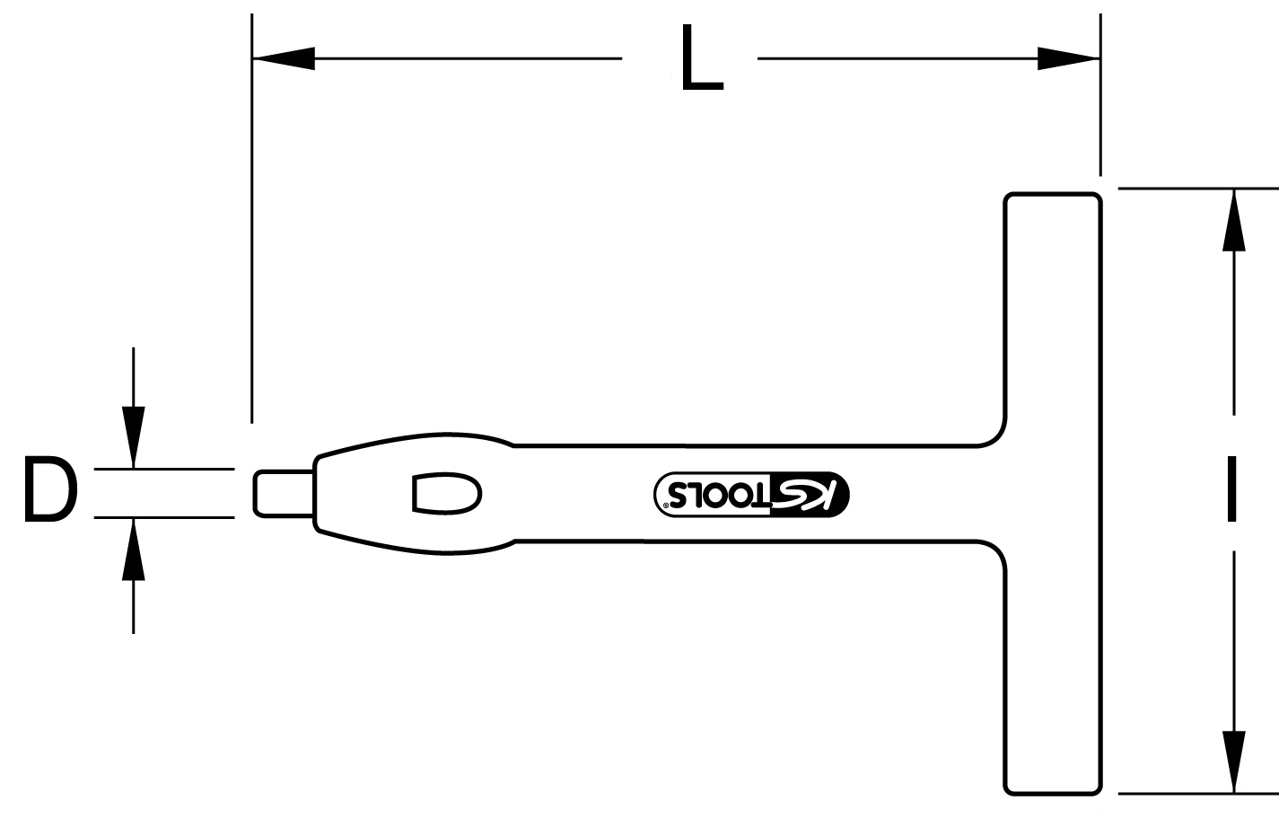 KS Tools Locheisen mit Schutzisolierung, 100mm