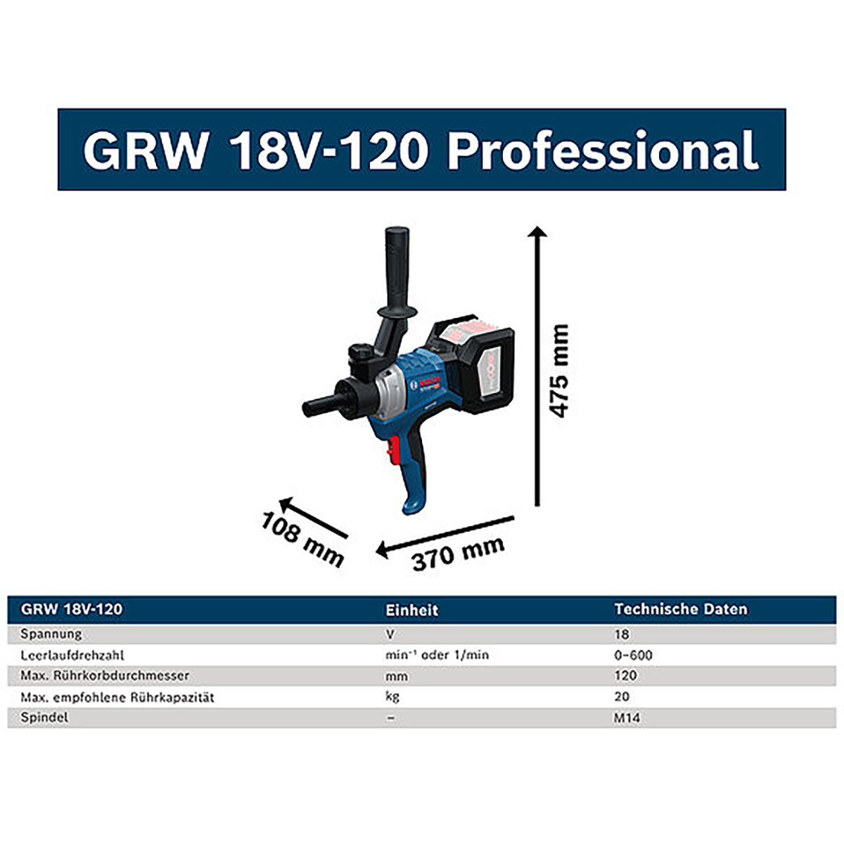 Bosch Rührwerk GRW 18V-120