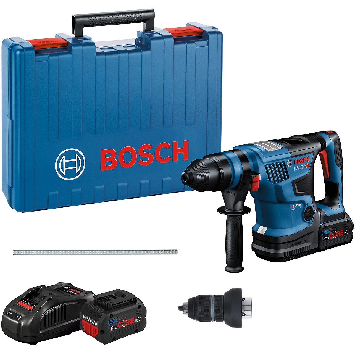 Bosch Akku-Bohrhammer BITURBO mit SDS plus GBH 18V-34 CF mit 2x Akku ProCORE18V