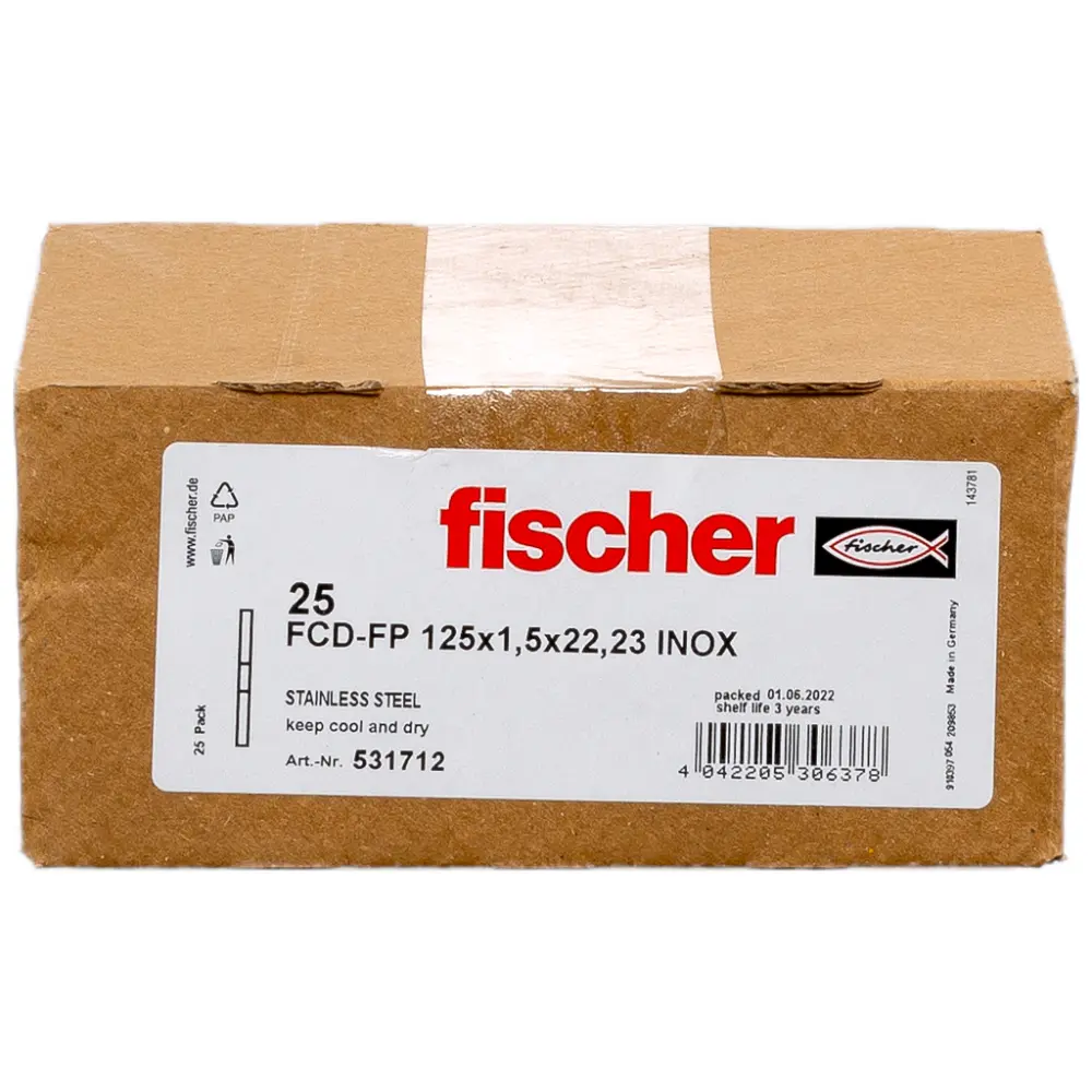 Fischer Trennscheibe FP 1,5/125 flach Inox