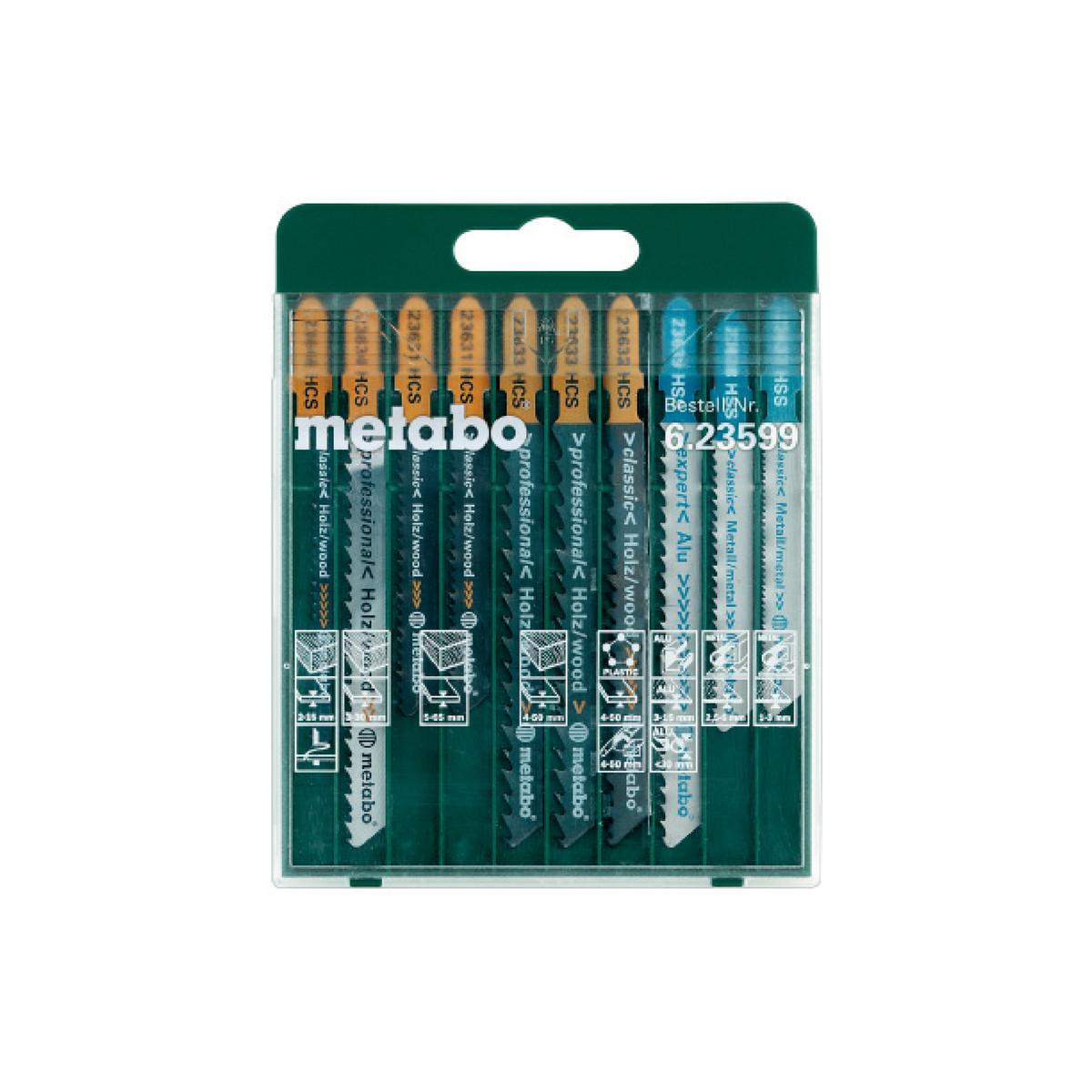 Metabo Stichsägeblattsortiment - SP für Holz+Metall+Kunststoffe - 10 teiliges Set