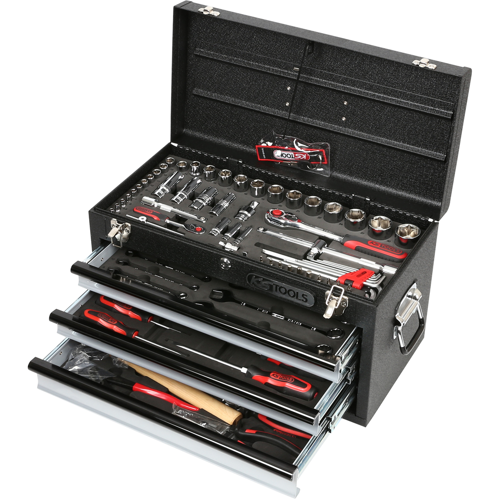 KS Tools 1/4"+1/2" CHROMEplus Universal-Werkzeug-Satz, 99-tlg
