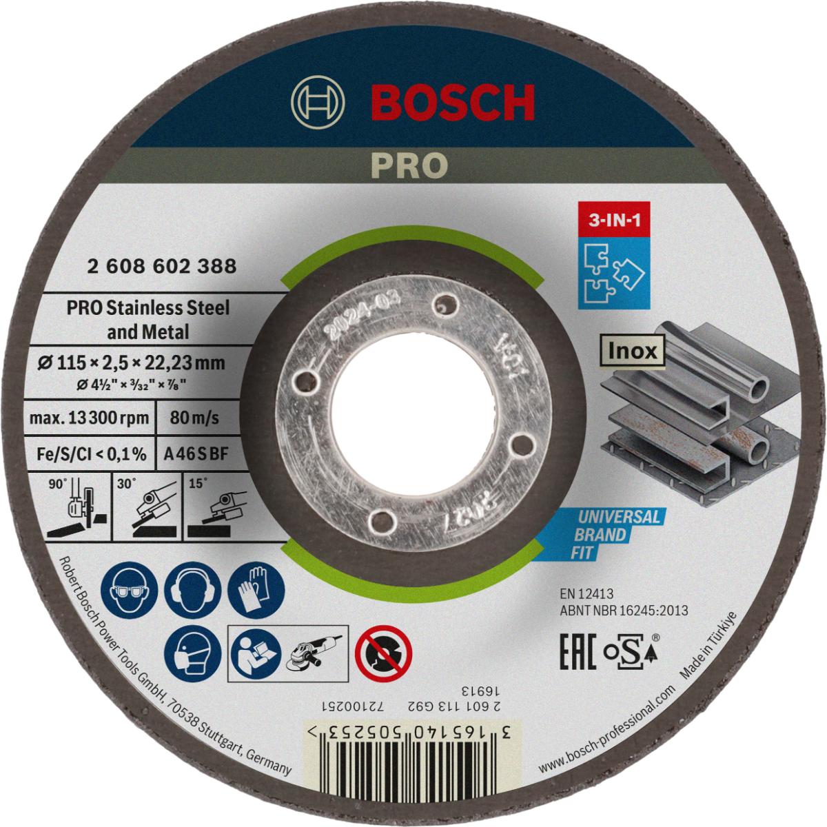 Bosch PRO Trennscheibe 3-in-1 A 46 S BF, gekröpft, 2,5 mm