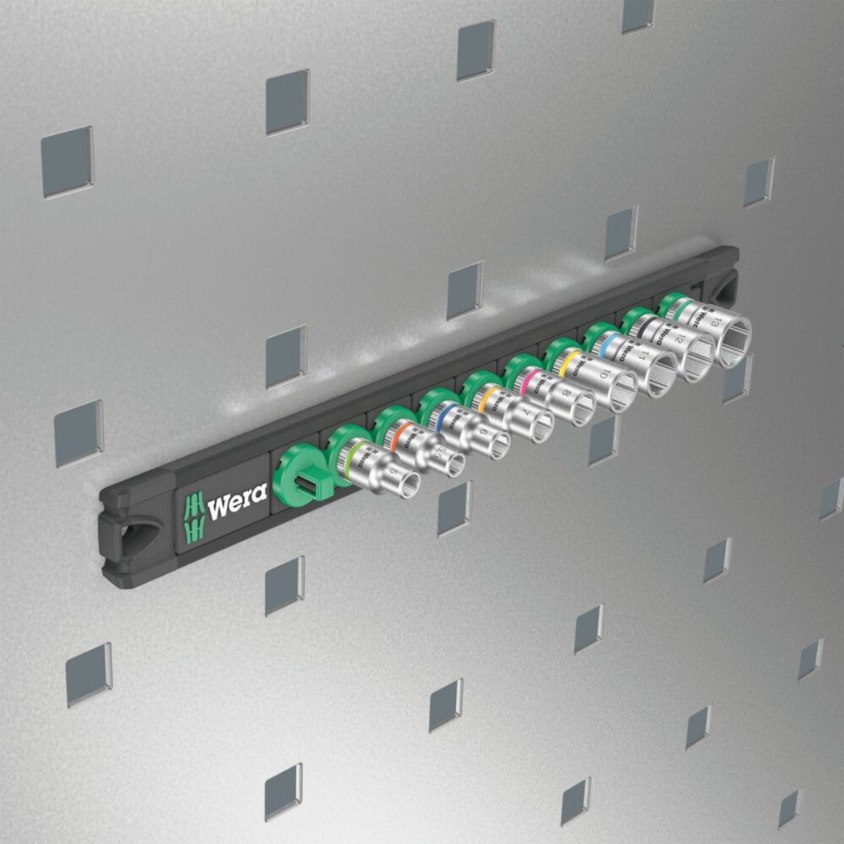 Wera Nuss-Magnetleiste A 4 Zyklop Steckschlüsseleinsatz-Satz, 1/4"-Antrieb, 9-teilig