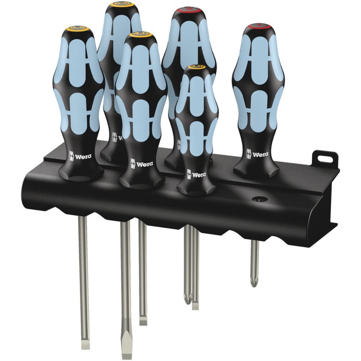 Wera 3334/6 Schraubendrehersatz, Edelstahl + Rack, 6-teilig