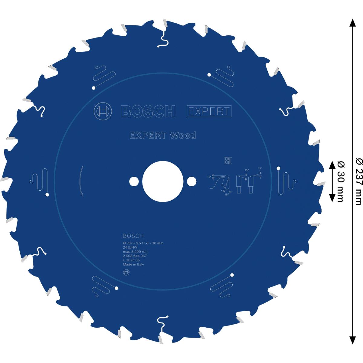 Bosch Kreissägeblatt Expert for Wood ø 237 mm