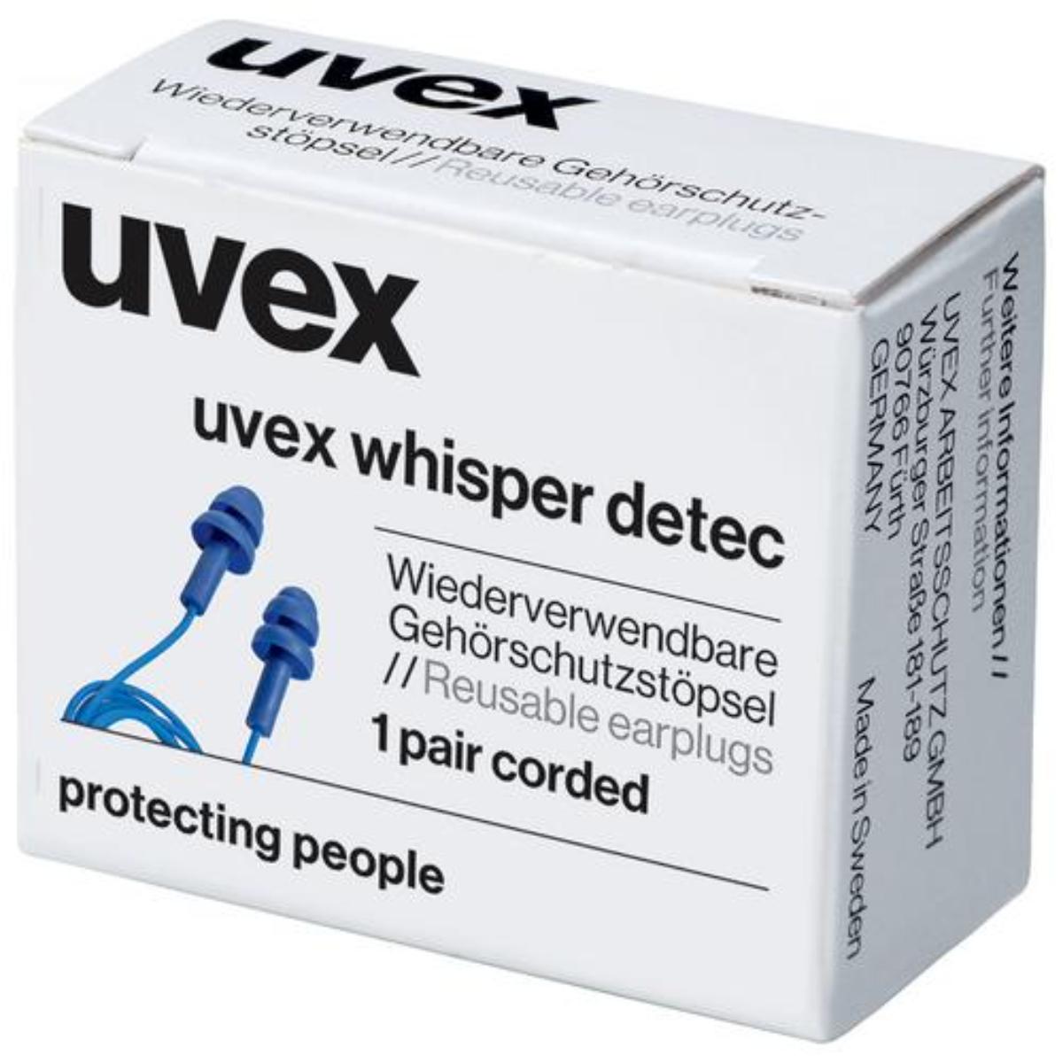 uvex whisper detec Gehörschutzstöpsel Größe S SNR 27 dB - Inhalt: 50 Paar in Minibox